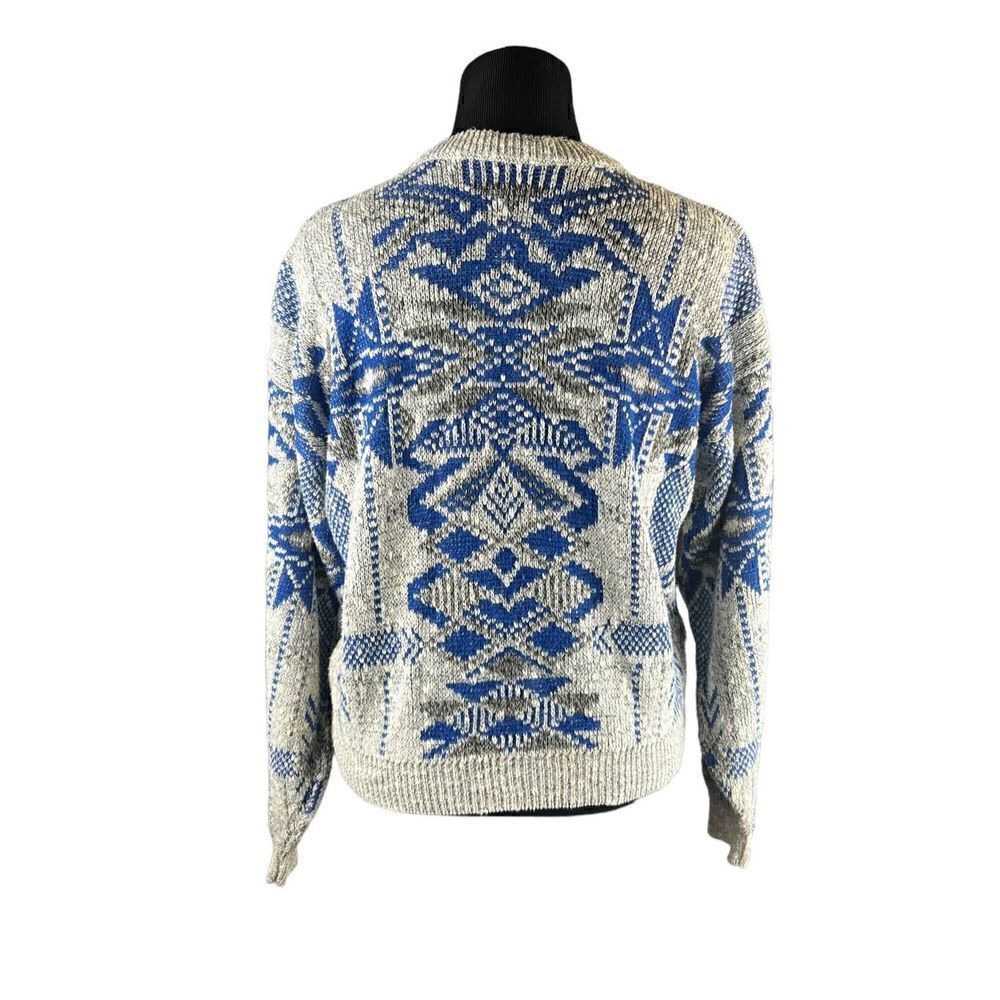 Vintage 80’s Mcgregor medium grandpa blue gray Nordic Scandinavian sweater